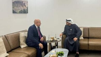 صورة الرئيس غزواني يلتقي بن زايد على هامش قمة (COP29)