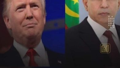 صورة الرئيس الموريتاني يهنئ الرئيس الأمريكي المنتخب، دونالد اترامب