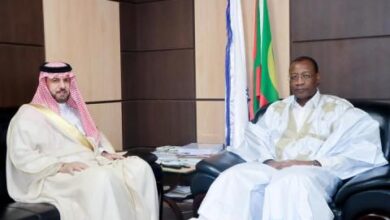 صورة رئيس حزب الإنصاف يستقبل سفير خادم الحرمين الشريفين لدي موريتانيا