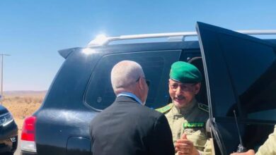 صورة وصول المدير العام للأمن الوطني إلى أطار