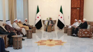 صورة الشرع يستقبل في دمشق مجموعة من العلماء بينهم الشيخ الددو