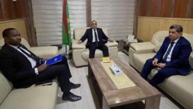 صورة وزير الداخلية يستقبل فى مكتبه رئيس بعثة المنظمة الدولية للهجرة فى بلادنا
