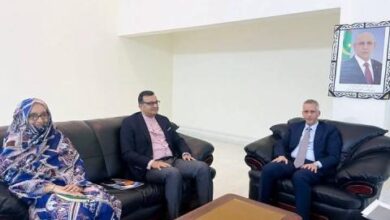 صورة مفوض حقوق الإنسان يجري مباحثات مع ممثل اليونيسف في موريتانيا