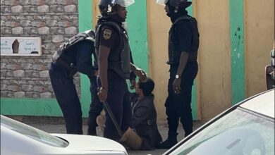 صورة قمع احتجاجات طلابية أمام وزارة التعليم العالي بنواكشوط