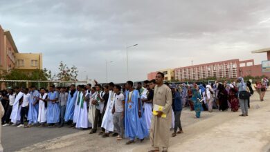 صورة مسيرة بجامعة نواكشوط رفضا لـ”التضييق على الحريات النقابية”