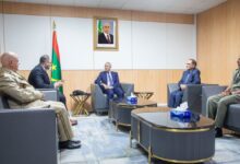 صورة وزير الدفاع يجري مباحثات مع السفير الجزائري