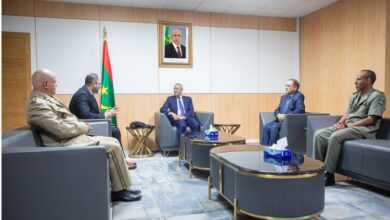 صورة وزير الدفاع يجري مباحثات مع السفير الجزائري