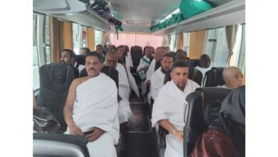 صورة الفوج الأول من حجاجنا الميامين يغادر المدينة المنورة إلى مكة المكرمة