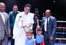 صورة وزير تمكين الشباب يشرف على فعاليات نهائي كأس رئيس الجمهورية للفنون القتالية المختلطة