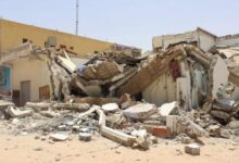 صورة انهيار محلات في سوق عثمان دون خسائر بشرية