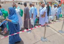 صورة عودة الفوج الأخير من الحجاج الموريتانيين إلى نواكشوط