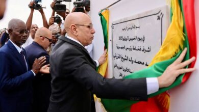 صورة غزواني يشرف على تدشين منشآت تنموية بنواكشوط الغربية