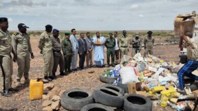 صورة إتلاف كميات كبيرة من المخدرات والخمور والأدوية المنتهية الصلاحية في الحوض الشرقي”