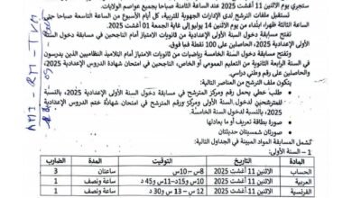 صورة بدء استقبال ملفات المشاركين بمسابقة دخول ثانويات الامتياز