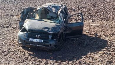 صورة وفاة شخص في حادث سير قرب الزويرات