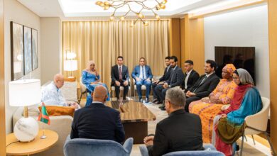 صورة ولد الغزواني يلتقي ممثلي الجالية الموريتانية في اليابان