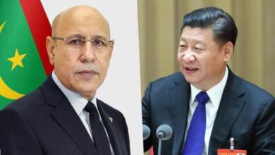 صورة الرئيس غزواني يهنئ نظيره الصيني بمناسبة تخليد الذكرى الـ 76 لتأسيس الصين
