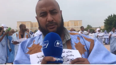 صورة نواكشوط: وقفة احتجاجية تضامنا مع الجالية الموريتانية في مالي