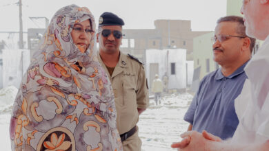 صورة وزيرة الإسكان تتفقد ورشة بناء ثانوية الجديدة بمقاطعة لكصر