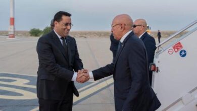 صورة غزواني يعود إلى نواكشوط بعد إطلاق حملة زراعة الخضروات في روصو