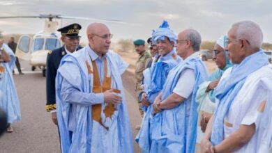 صورة رئيس الجمهورية يصل إلى مدينة باسكنو