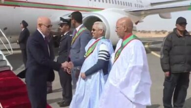 صورة الرئيس غزواني يصل مدينة ازويرات