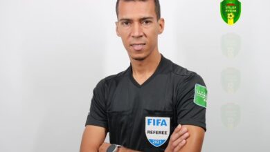 صورة الحكم الموريتاني دحان يدير مباراة نيجيريا وتنزانيا غدا الثلاثاء