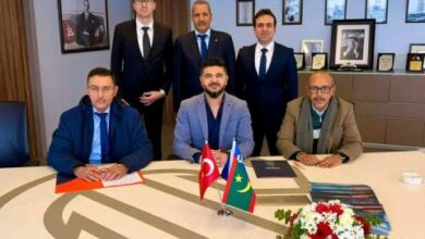 صورة المدير العام لميناء نواكشوط المستقبل ” ميناء الصداقة ” في زيارة لتركيا بمناسبة الإستلام المؤقت للباخرة ” آوكار”