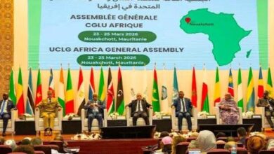 صورة وزير الداخلية يشرف على افتتاح جمعية المدن الإفريقية بنواكشوط