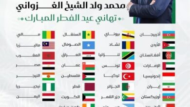 صورة غزواني يهنئ الرئيس الإيراني بمناسبة عيد الفطر