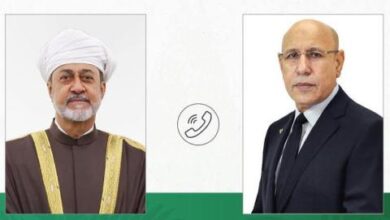 صورة غزواني يؤكد تضامن موريتانيا مع عُمان في اتصال مع السلطان هيثم بن طارق