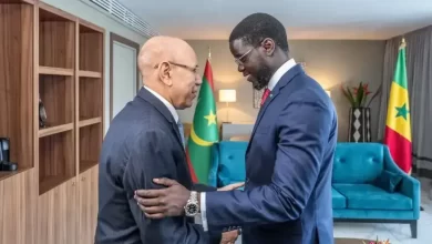 صورة ولد الغزواني يهاتف رئيس السنغال ويهنئه بالعيد