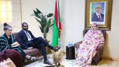 صورة وزيرة العمل الاجتماعي تستقبل رئيس بعثة وكالة الأمم المتحدة للهجرة في موريتانيا