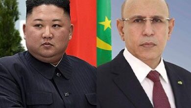 صورة رئيس الجمهورية يهنئ رئيس جمهورية كوريا الديمقراطية الشعبية