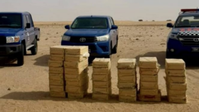 صورة الدرك يحجز قرابة طن من المخدرات بنواذيبو