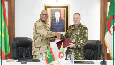 صورة تنسيق أمني موريتاني جزائري في تندوف لضبط الحدود المشتركة