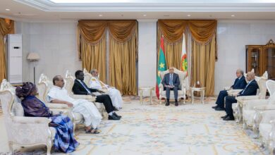 صورة الرئيس غزواني يستقبل مكتب مؤسسة المعارضة الديمقراطية