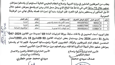 صورة وزارة التربية تنذر عشرة مدرسين وتلوح بفصلهم