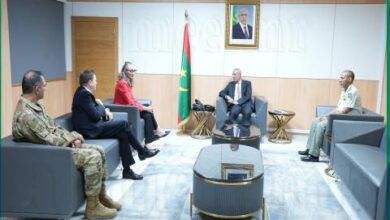 صورة وزير الدفاع يبحث مع وفد أمريكي سبل تعزيز التعاون الثنائي