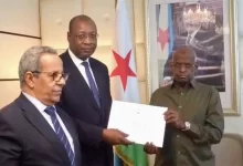 صورة غزواني يبعث برسالة خطية إلى رئيس جيبوتي