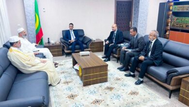 صورة مباحثات موريتانية فلسطينية حول تعزيز العلاقات الثنائية