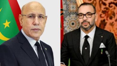 صورة رئيس الجمهورية يهنئ ملك المغرب بمناسبة عيد العرش