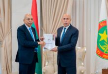 صورة غزواني يستقبل منسق الحوار موسى فال