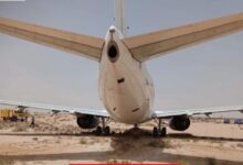 صورة انحراف طائرة نقل خاصة عن مدرج مطار نواكشوط دون تسجيل خسائر