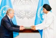 صورة سفير موريتانيا لدى الأمم المتحدة يسلم أوراق الاعتماد للأمين العام للمنظمة