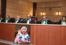 صورة رئيسة مجلس المنافسة و أعضاؤه يؤدون اليمين القانونية